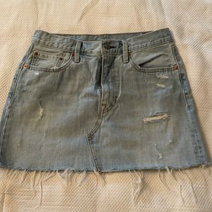 Levi jean skirt